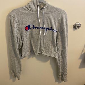 Champion Cropped Gray Sweatshirt